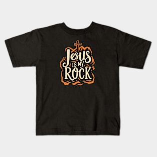 jesus is my rock Kids T-Shirt